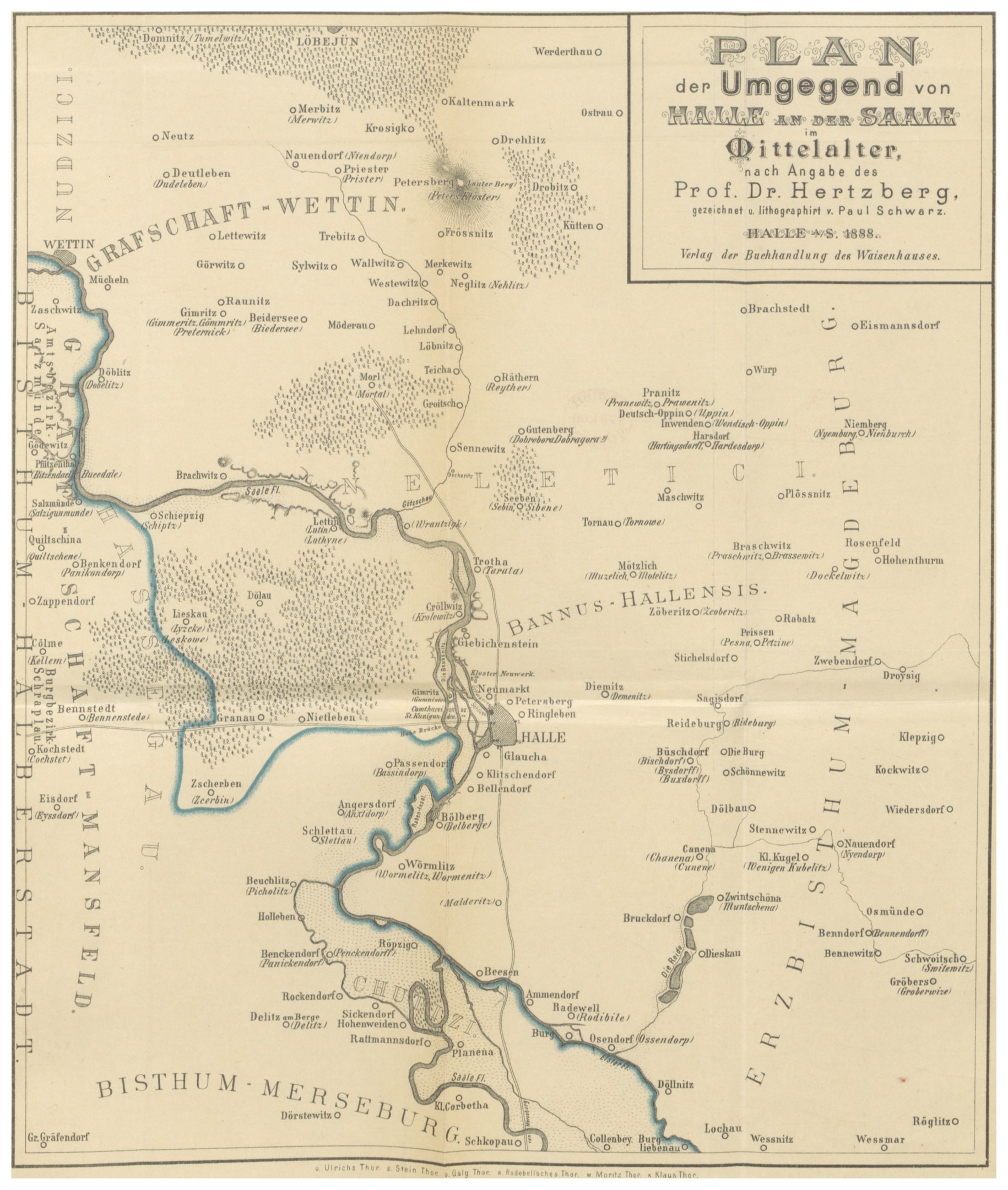 Eine 19. Jahrhundert-Karte des Deutschen Reichs, die den Rhein hervorhebt, mit begleitendem Text.