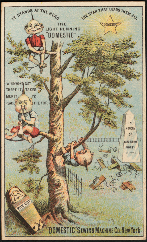 Ein Baum, ein Zaun und eine Wand sind auf einem Plakat mit Text dargestellt.