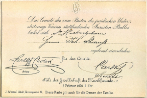 Altes von der deutschen Regierung ausgegebenes Zertifikat mit handgeschriebener Schrift und einem Logo oben drauf.